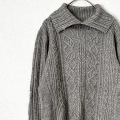 CHRISTIAN AUJARD ニット セーター えり付き ウール混 シンプル