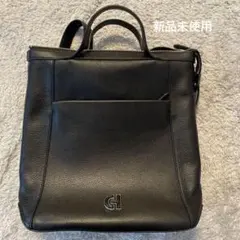 【新品未使用】　COLE HAAN ブラックレザー リュック　3way