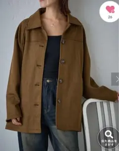 【ゆうパック確約】フェイクスウェードステンカラージャケット /goocy 同型