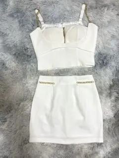 チェーン付きキャバドレスセットアップミニドレスキャバクラSugar AngelR