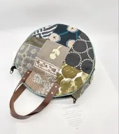 ミナペルホネン ハンドメイド サークルバッグ 秋色 パッチワーク rosy