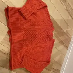 FREAK'S STORE オレンジ ケーブルニット セーター