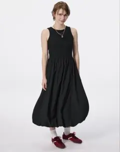 ジーユー♡GUブラックバルーンワンピース