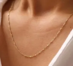 ネックレス 特殊デザインチェーン ゴールド 金 【大人気】 サージカルステンレス