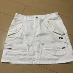 パーリーゲイツ ミニスカート　白