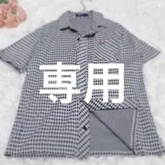 【L】FRED PERRY フレッドペリー　ポロシャツ　黒/グレー　チェック