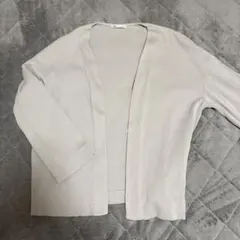 ZARA リブ編み カーディガン Mサイズ ライトグレー