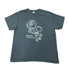 グラフィックTシャツ　GILDAN製 フロントプリント　古着　ブラック　8Sb