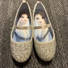 ⭐︎H&M アナ雪2 シルバーグリッターバレエシューズ 32 20.5cm⭐︎