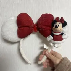 ミニー　ぬいぐるみ　カチューシャ　クリスマス　赤　白　東京ディズニーリゾート