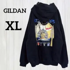希少✨GILDAN【XL】米軍 5-15 Cav スパルタン パーカー ブラックのサムネイル