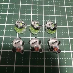 A199.ネイルパーツ デコパーツ 6個 パンダ