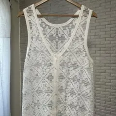 Plage プラージュ R’IAM レースロング ジレワンピース