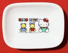レア1990年製HELLOKITTYサンリオ刻印ハローキティちゃんミニチュア豆皿