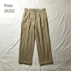 Polo Ralph Lauren 細畝コーデュロイ 2タックパンツ ベージュ