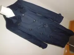 美品★ユニクロ★Lサイズ★イネス★ネイビーベルト付トレンチコートスプリングコート