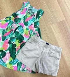 ボタニカルワンピース＆babyGap ショートパンツ　セット