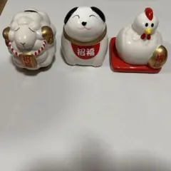 貯金箱　3個セット　羊　犬　鶏