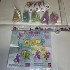 ガチャのBANDAI ケアベア つまんでつなげてますこっと5個セットです。
