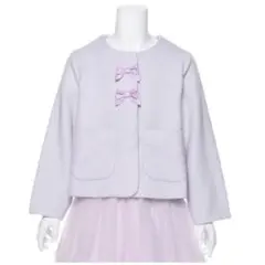 メゾピアノ　ジャケット　ノーカラーコート　コート　リボン　120