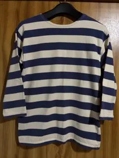 ウエアハウスダックディガー七分袖白茶ボーダーTシャツ サイズ40 