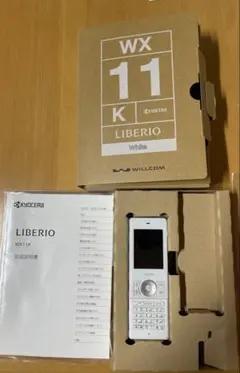 WILLCOM PHS本体 WX11K LIBERIO ホワイト