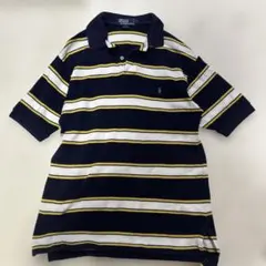 ポロラルフローレン　ポロシャツボーダー　ストライプ　フリー　　ネイビー×ホワイト