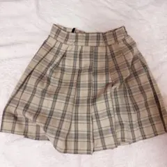 チェックスカート 茶色 ブラウン ems