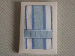 ELLE フェイスタオル ブルー ストライプのサムネイル