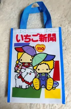 LOWRYSFARM×サンリオコラボ　いちご新聞 限定ショッパー パティ&ジミー