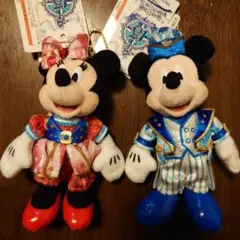 ミッキー ミニー ぬいぐるみバッジ ディズニーシー 15周年グランドフィナーレ