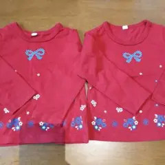 長袖Tシャツ2枚セット　双子　80サイズ