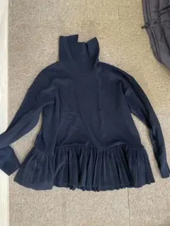 Ray BEAMS ネイビー タートルネックセーター