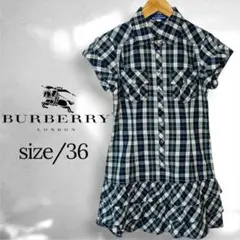 BURBERRY BLUE LABEL チェック ワンピース 36 バーバリー