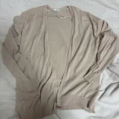 CINEMA CLUB 長袖カーディガン L ベージュ　即日発送