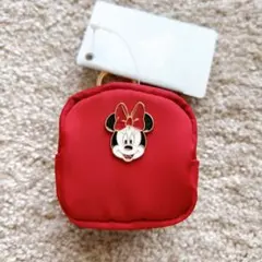 ラスト ディズニー ミニー ポーチ(S) スクエア カラビナ付き