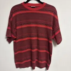 Wrangler 90s USA製 Tシャツ ネイティブ ボーダー 赤 Lのサムネイル