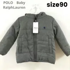 新品未使用　POLO グレー 中綿コート フード付き　size90