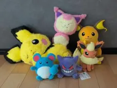 【美品】ポケモン ぬいぐるみ6種セット ヤドン ニンフィア エーフィ コダック 美品】ポケモン ぬいぐるみ6種セット ヤドン ニンフィア エーフィ