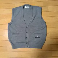 【美品】マンシング Munsingwear グレー ベスト M ウール100%