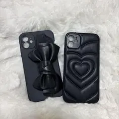iPhone11用ケースセット ブラック　SHEIN