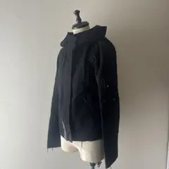 DKNY Jeans フード付きブラックジャケット 羊毛混紡 Sサイズ