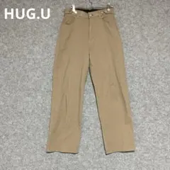 HUG.U ベージュ ストレートレッグ ストレッチ　チノパン