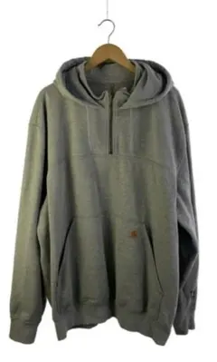 Carhartt グレー ハーフジップパーカー　3XL 大きいサイズ