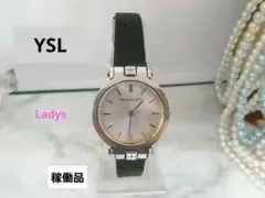 806 大人気 新品電池 YSL イヴサンローラン スクエア 腕時計 ネイビー 