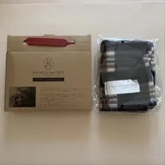 MAISON KASER チェック柄フリース毛布