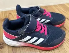 アディダス　スニーカー　17 キッズ　ジュニア　ネイビー×ピンク