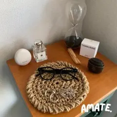 【AMATE】ジュートの手編みコースター / 鉢置き トレイのサムネイル