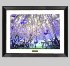 【値下げOK】Mocha 直筆サイン入りA3複製原画 「藤重ね」 値下げOK】Mocha 直筆サイン入りA3複製原画 「藤重ね」