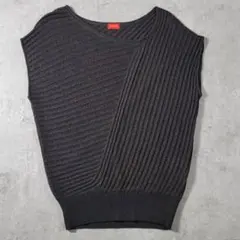 【美品】DES PRES デプレ リブノースリーブニット S